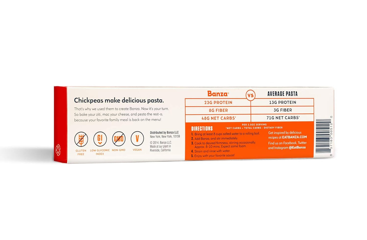 Banza Chickpea Linguine Pasta, 8 oz, Pack of 12