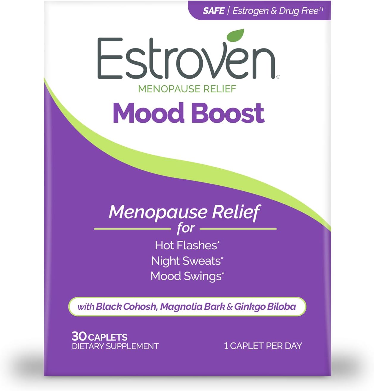 Estroven Plus Mood and Memory Supplement, 30 Caplets