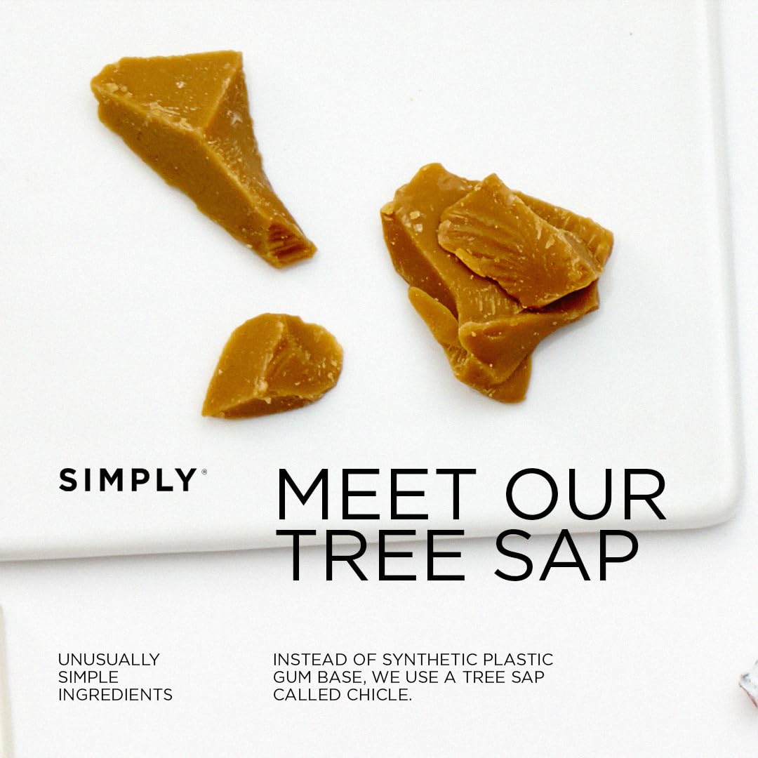 Simply Gum All-Natural Ginger Gum, 12-Pack, 15 Count Each
