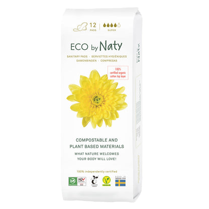 Eco By Naty Super Sanitary Pads, 12 Ct (Pack of 20)