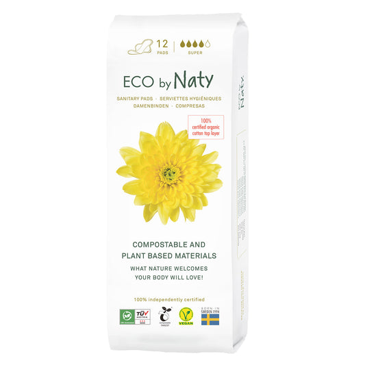 Eco By Naty Super Sanitary Pads, 12 Ct (Pack of 20)