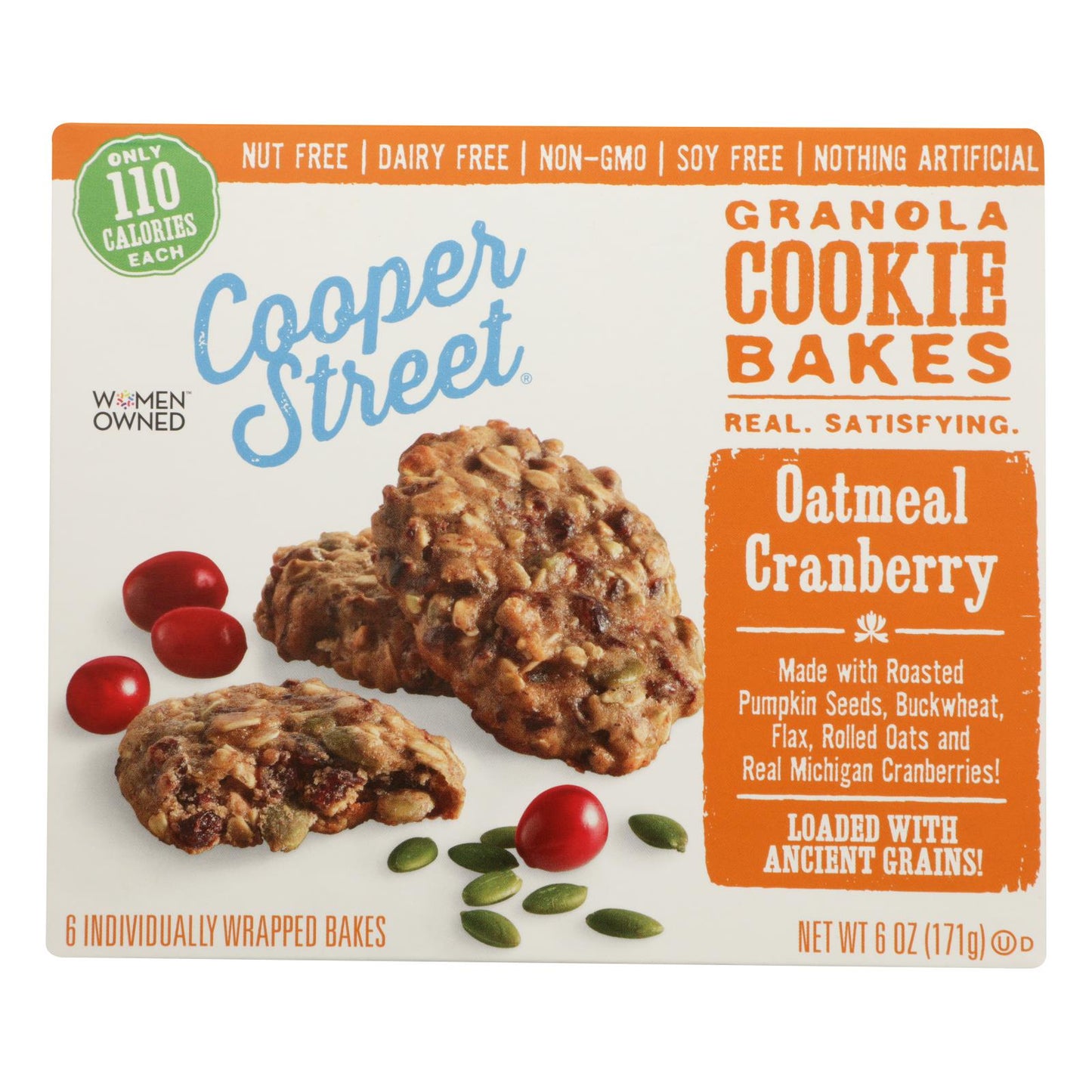 Cooper Street Granola Bakes Oatmeal Cranberries (Pack of 6) - 6 oz