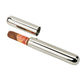 Stainless Steel Cigar Tube with Black Pouch by Creative Gifts