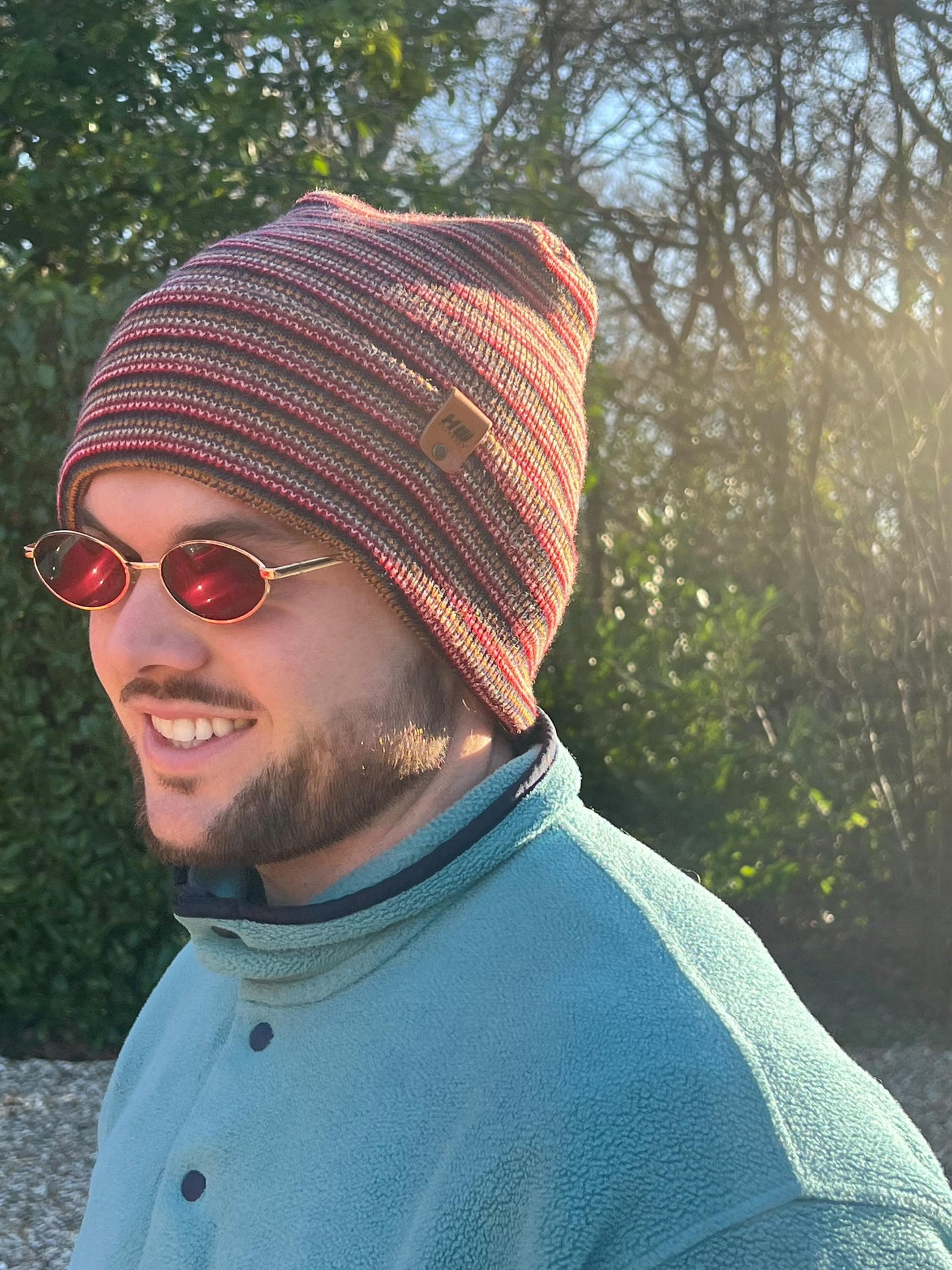 Haakwear H Stitch Beanie, Multi Color Knit Winter Hat