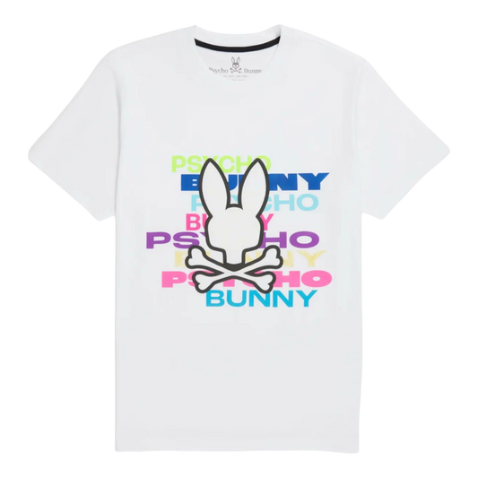 Psycho Bunny Tyrian Graphic Men T-Shirt White