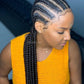 36" Jumbo Knotless Box Braids Wig | Incoo Full Lace Cornrow Wig | Transparent Lace | African Braided Hair