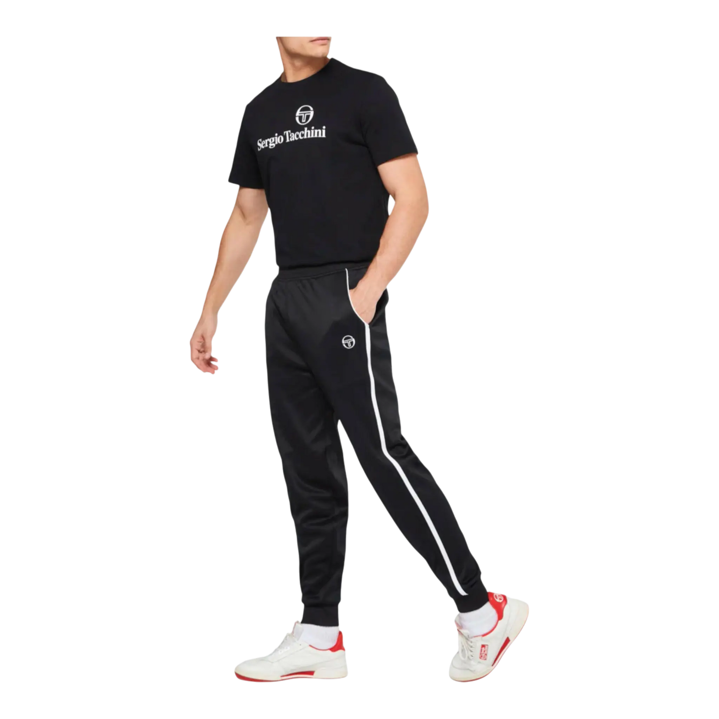 Sergio Tacchini Geo Men Track Pants Anthracite Black