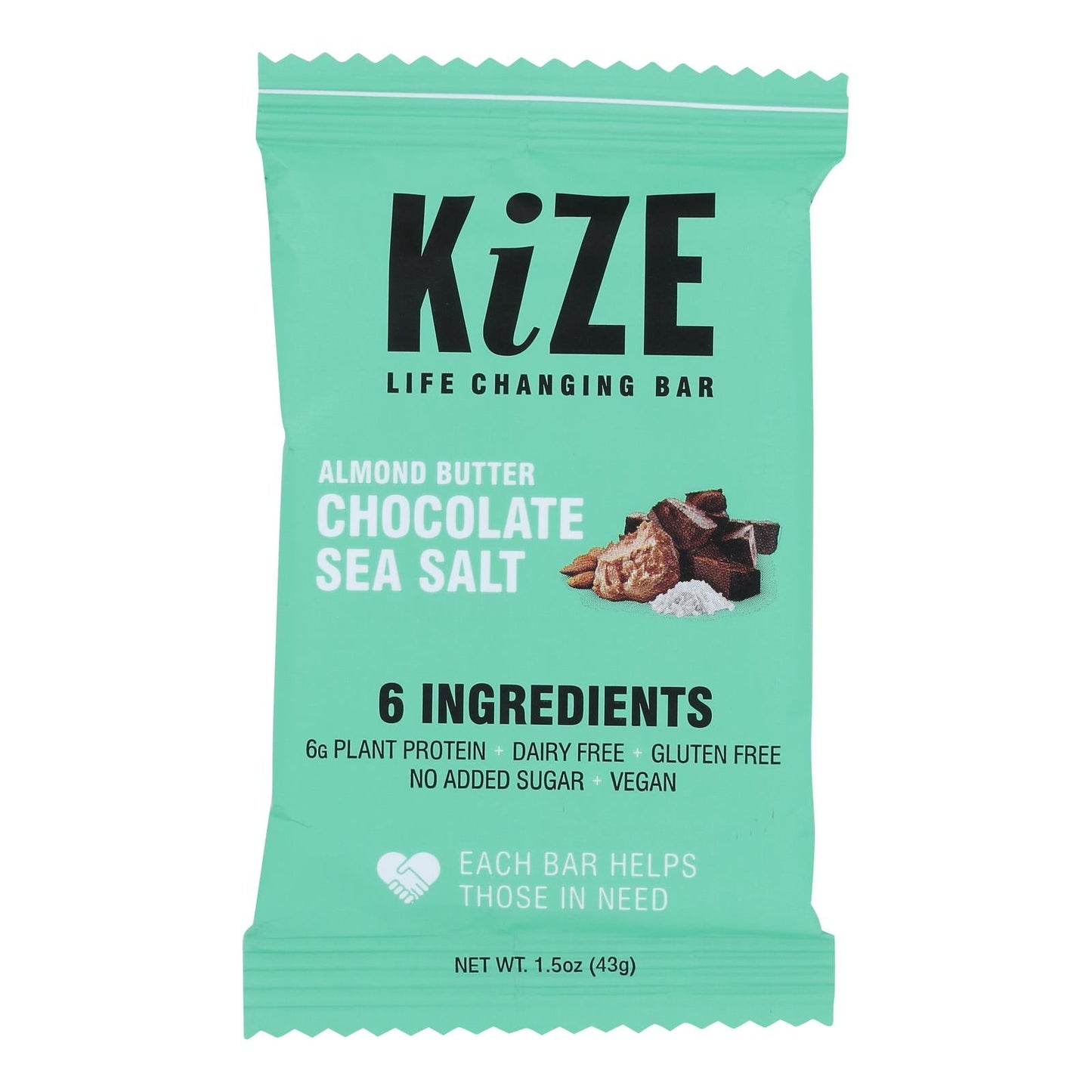 Kize Concepts - Energy Bar Almond Chocolate Sea Salt (Pack of 10 1.5 Oz)