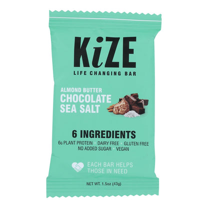 Kize Concepts - Energy Bar Almond Chocolate Sea Salt (Pack of 10 1.5 Oz)
