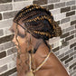 Feeding Braid Cornrow Wig (100% Human Hair Full Lace Base) -Janisa braid