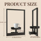 Metal Wall Frame Set with Shelf, Window-Style Holder for Small Pots & Home Decor