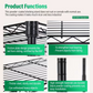 3/4/5/6/7/8 Tier Storage Shelves-Adjustable Wire Shelving Rack-Multi Sizes