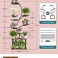 Metal 8-Tier Corner Plant Stand | Indoor Tree-Shape Plant Shelf