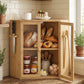 Bamboo Bread Box with Clear Doors – 2-Tier Kitchen Countertop Organizer