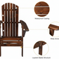 Folding Adirondack Chair – Outdoor Patio Yard Deck Beach Lawn