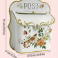 Vintage Farmhouse Wall-Mounted Post Box Mailbox Metal Letter Box Outdoor