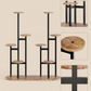 8-Tier Metal & Wood Plant Stand, Multi-Level Indoor Outdoor Flower Shelf, Tall Corner Planter Rack