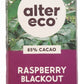 Alter Eco Dark Chocolate Raspberry Blkout 85% Cacao, 12 Pack of 2.65 oz Bars