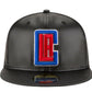 New Era 59Fifty Men Los Angeles Clippers Team Faux Leather Fitted Hat Black