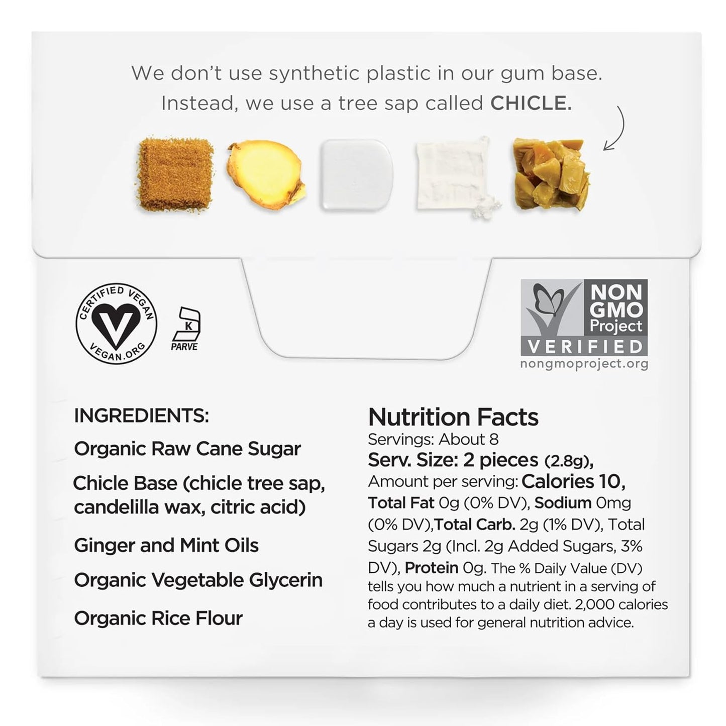 Simply Gum All-Natural Ginger Gum, 12-Pack, 15 Count Each