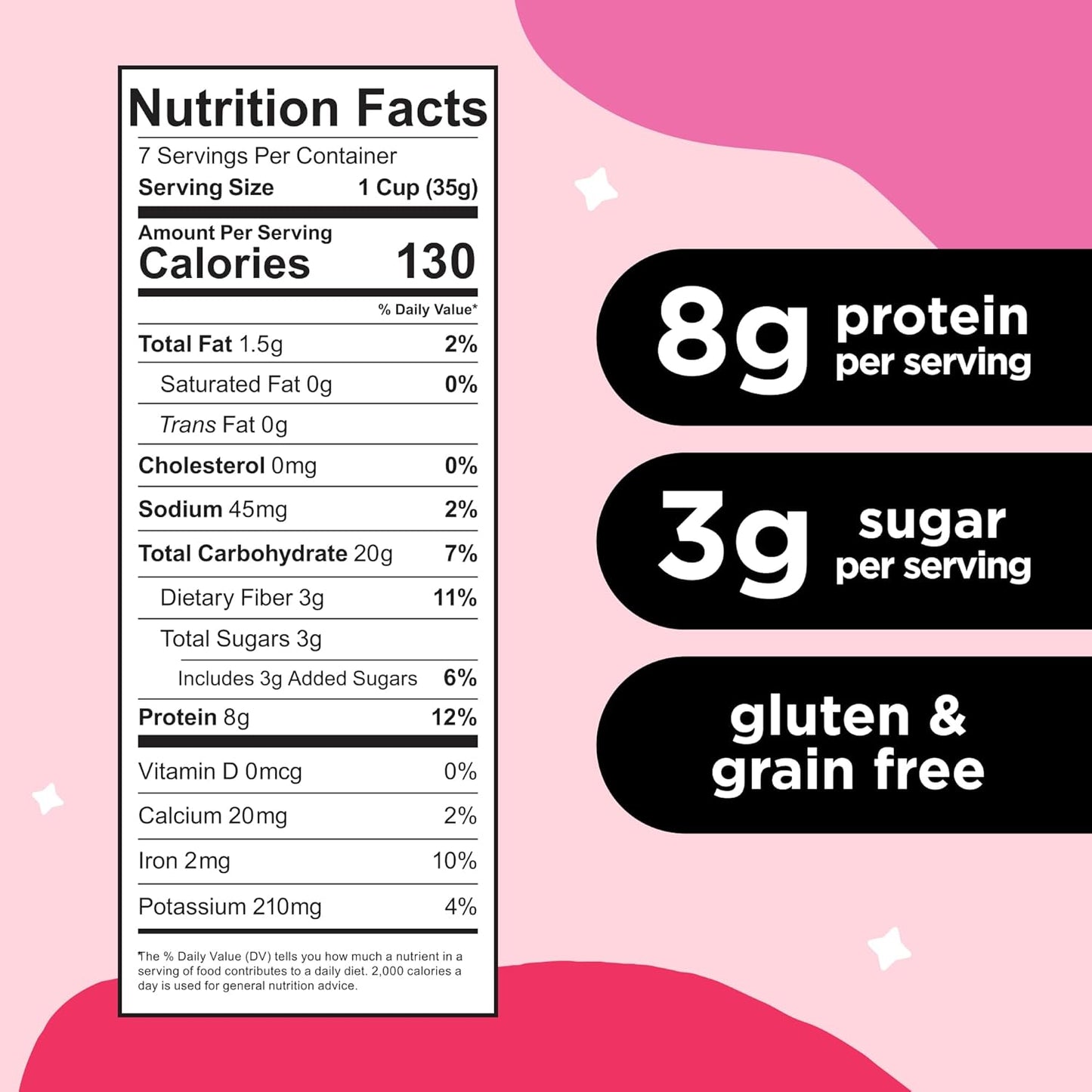 Three Wishes Strawberry Grain-Free Cereal, 8.6 oz., Pack of 6