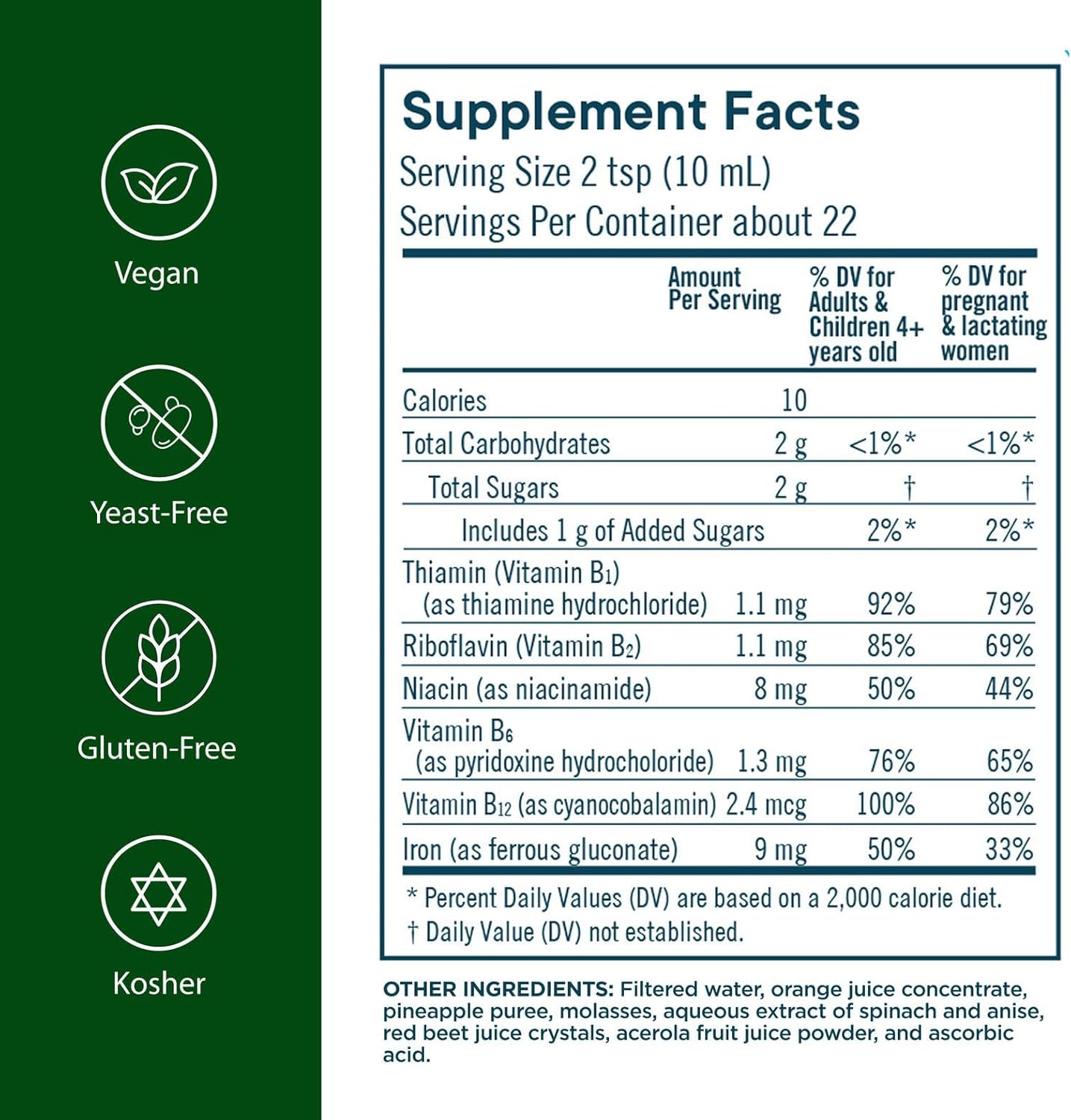 Flora Iron with B-Vitamin Supplement - 7.7 Oz