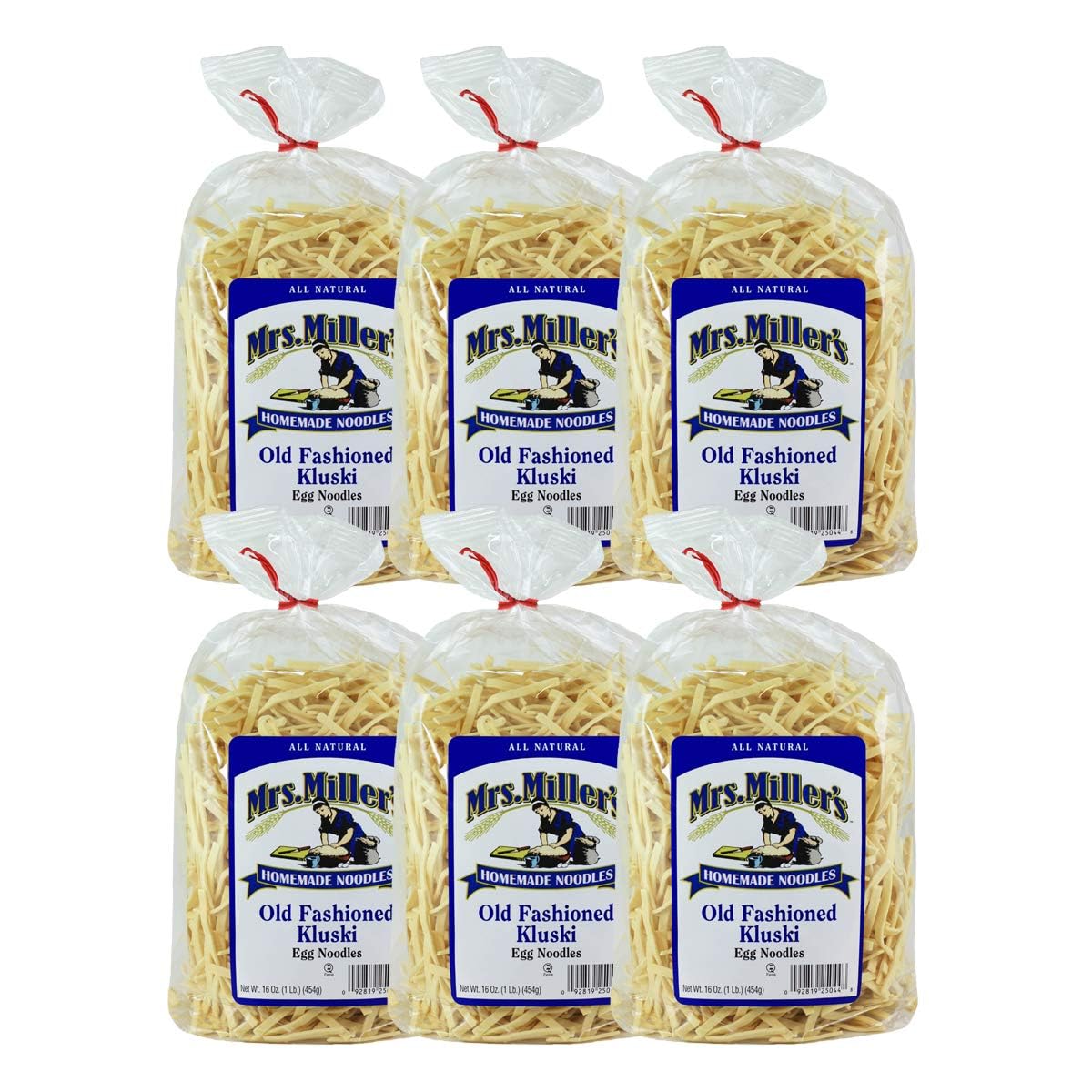 Mrs. Miller's Homemade Old Fashioned Kluski Egg Noodles, Case of 6, 16 oz