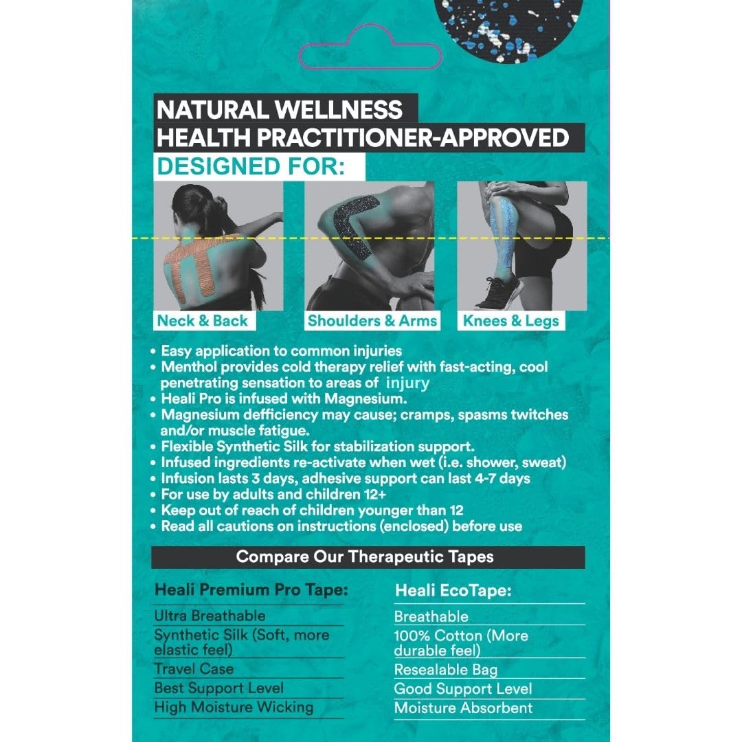 Heali Knoselogy Tape Infused with Topical Magnesium & Menthol