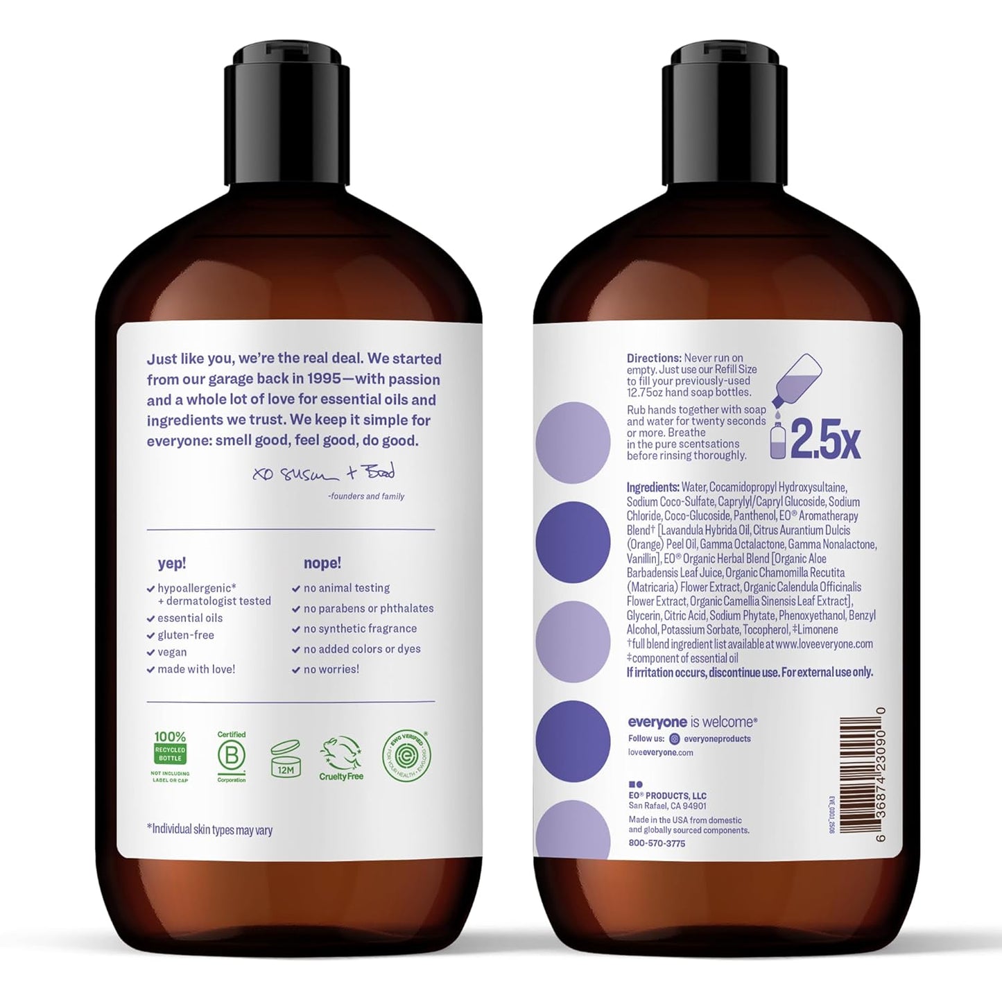 Everyone Hand Soap, Lavender Coconut, 32 fl oz Refill, Pack of 2