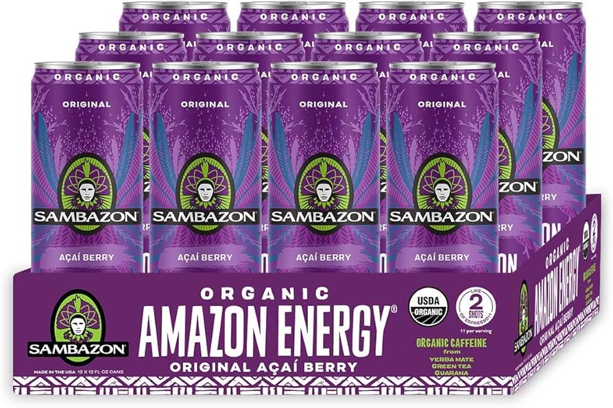 Sambazon Organic Amazon Energy Drink Original, 12 Fl Oz (Pack of 12)