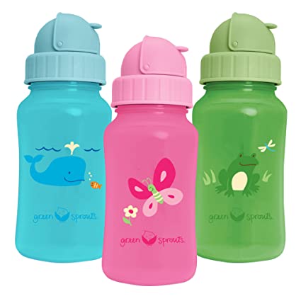 Green Sprouts Baby Straw Training Cups, 9+ Months, 10oz, Pink/Blue (Pack of 6 - 10 oz.)