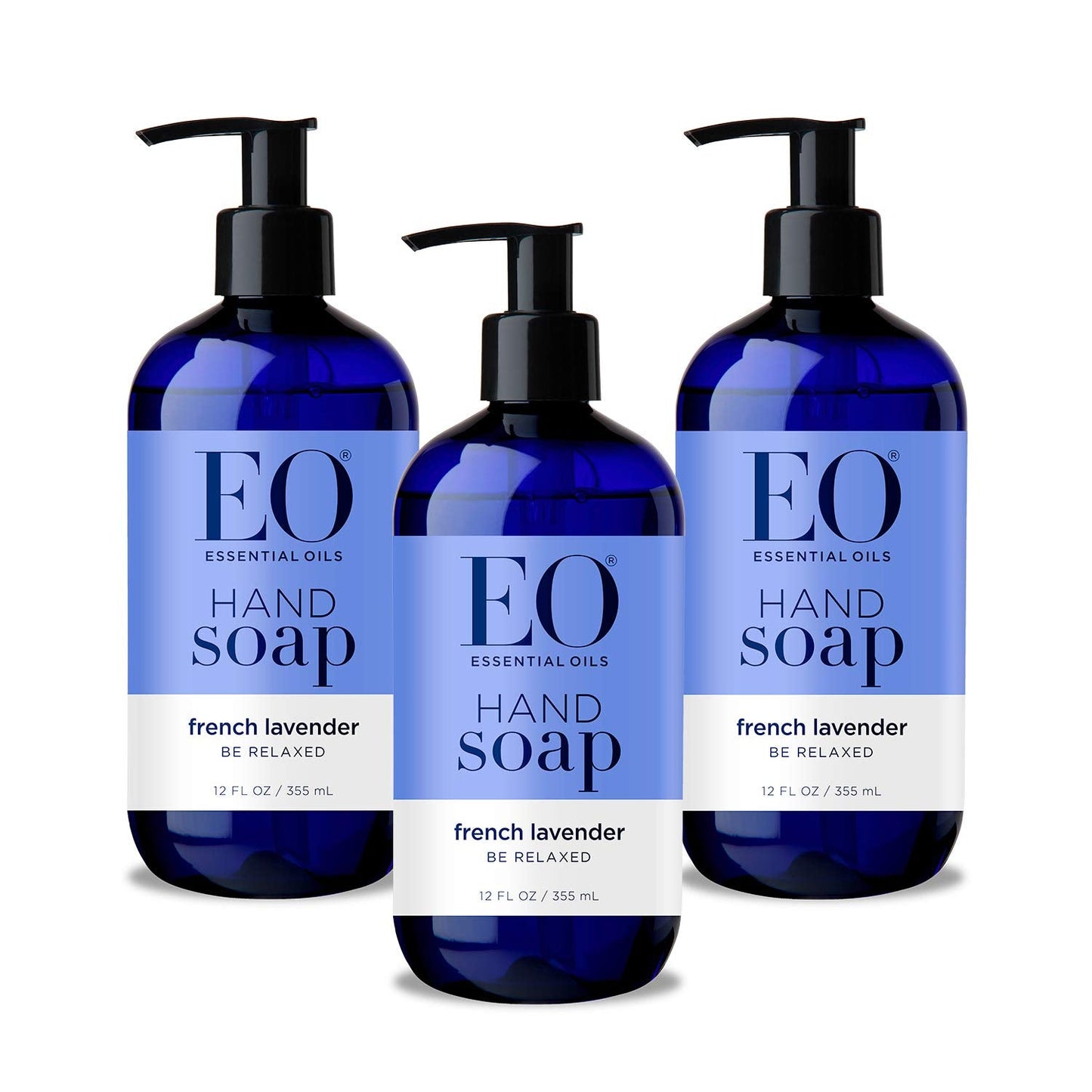 EO Products Liquid Hand Soap, French Lavender, 12 Fl Oz, Pack of 3