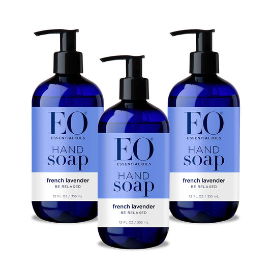 EO Products Liquid Hand Soap, French Lavender, 12 Fl Oz, Pack of 3