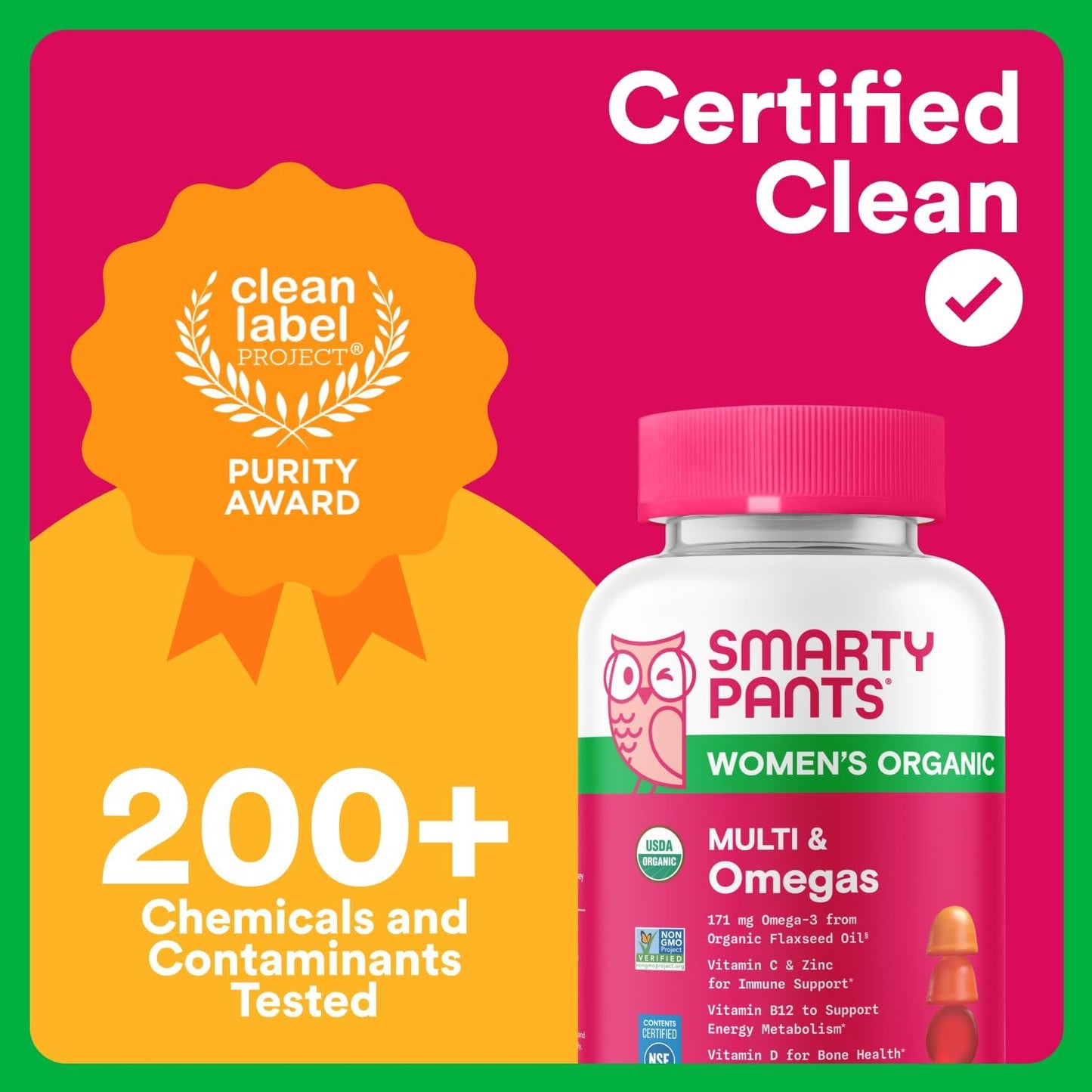 SmartyPants Women's Complete Daily Multivitamin & Omega Gummies, 120 Count
