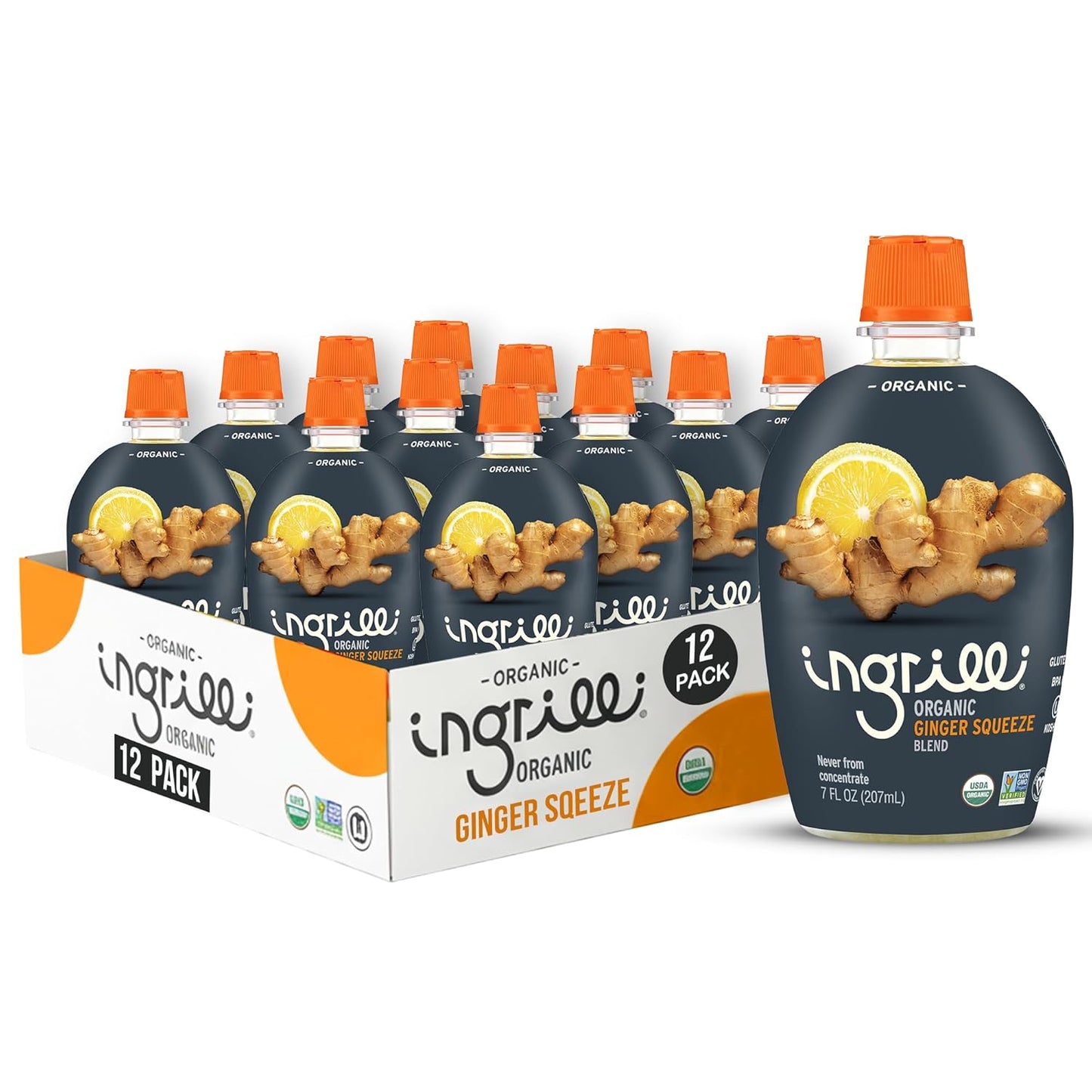 Ingrilli Squeeze Ginger Blend, 7 oz, Case of 12