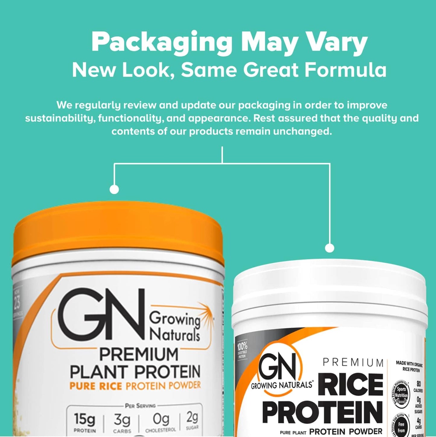 Growing Naturals Organic Raw Rice Protein - Vanilla Blast - 16.4 oz