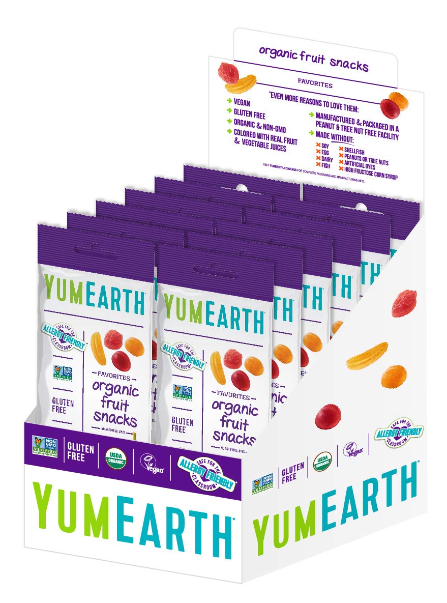 Yumearth Organics, Organic Fruit Snack Variety Flavors (4 Flavors), Case of 12, 2 Oz. Pouches