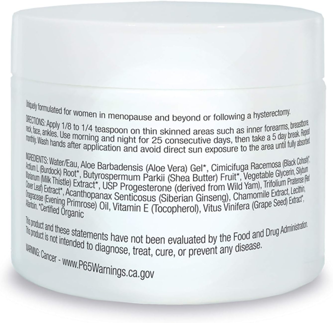 Organic Excellence Balance Plus Therapy Cream, 2 oz.