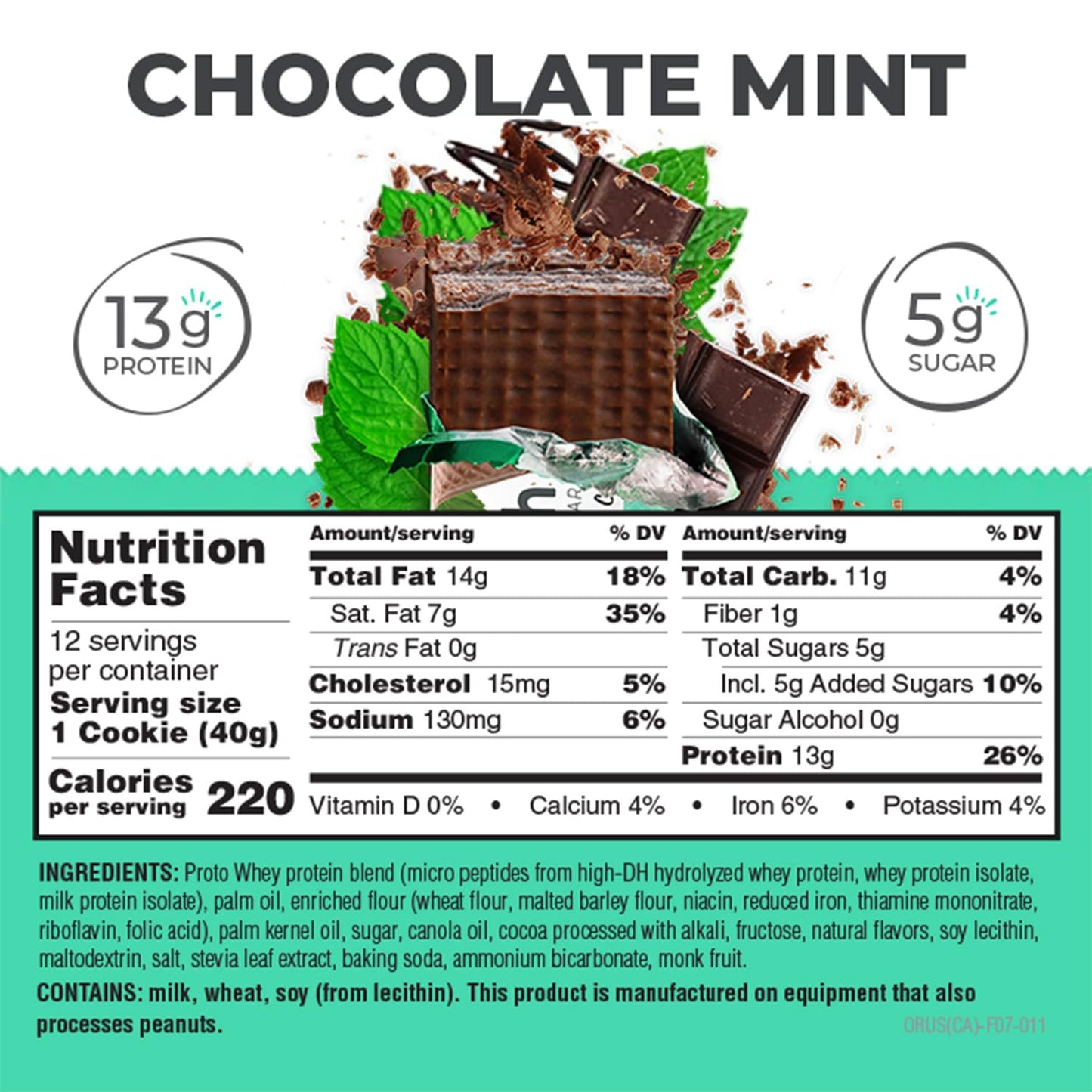 Power Crunch Original Protein Energy Bar Chocolate Mint, Pack of 6, 7 OZ, High-Protein Wafer Bar
