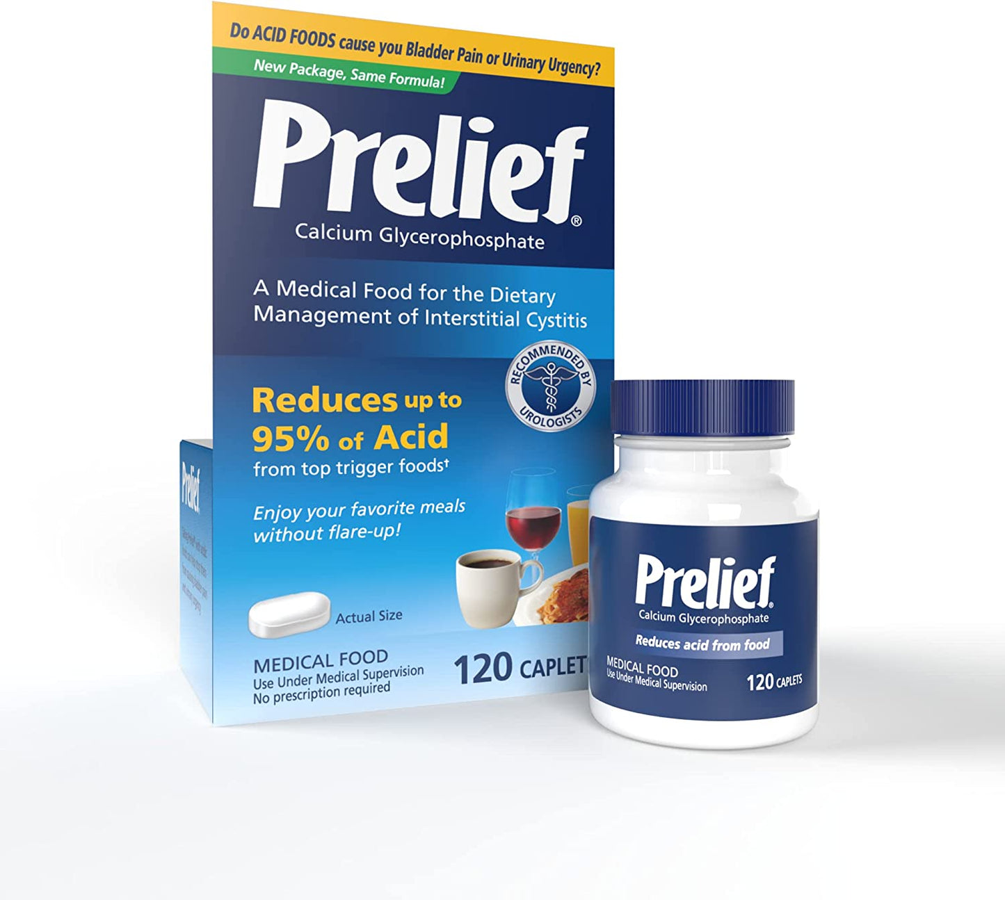 Prelief Dietary Supplement - 120 Easy-Swallow Capsules for Occasional Bladder Discomfort