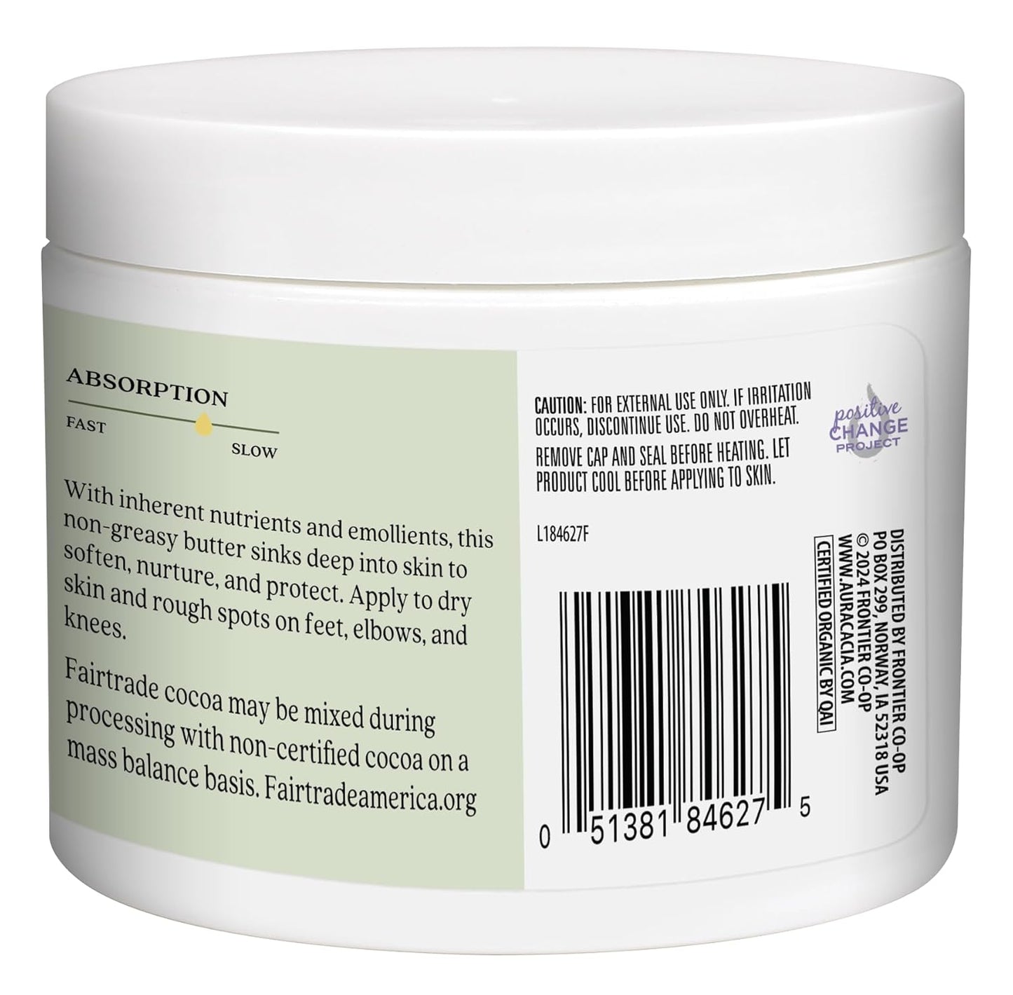 Aura Cacia Organic Cocoa Butter, 4 Oz
