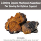 Om Mushroom Superfood Chaga Organic Mushroom Powder, 3.5 Oz., 50 Servings