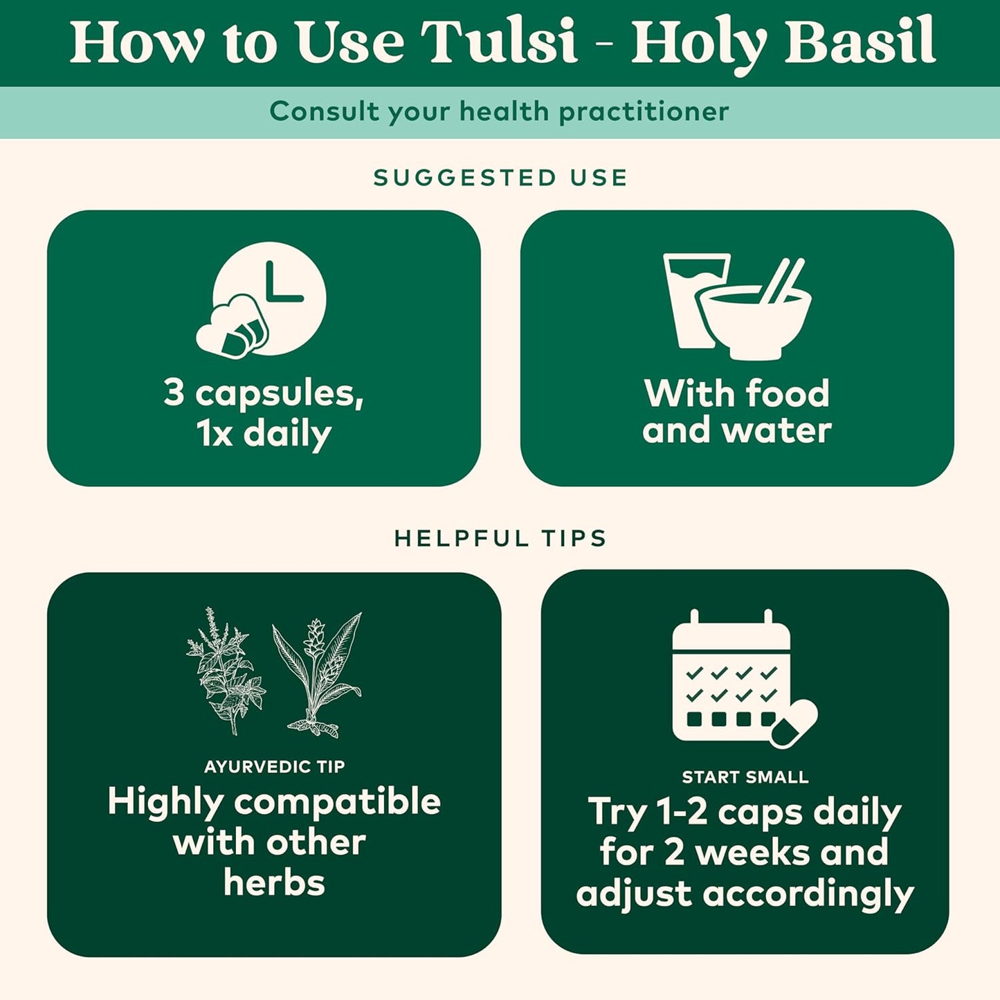 Organic India Tulsi Holy Basil, 90 Capsules