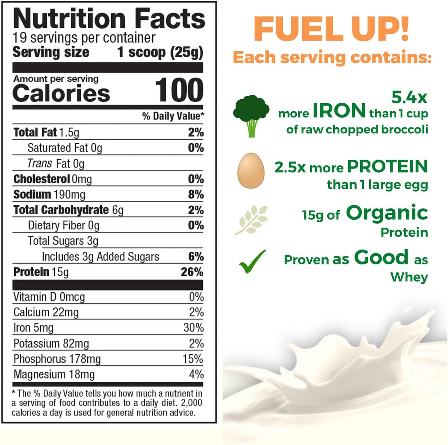 Growing Naturals Organic Raw Rice Protein - Vanilla Blast - 16.4 oz