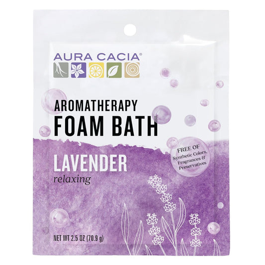 Aura Cacia Relaxing Lavender Foam Bath, 2.5 oz, 6-Pack