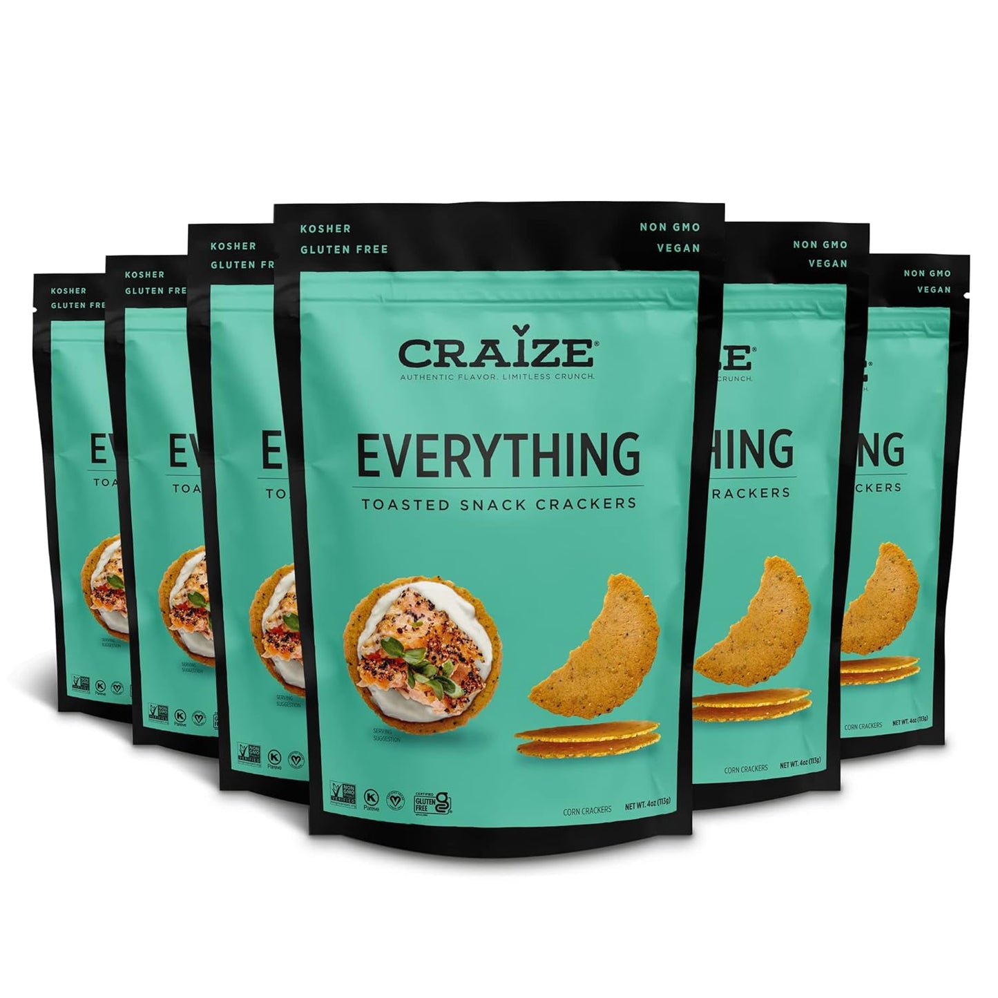 Craize Corn Cracker Everything Toast, 4 Oz., Pack of 6