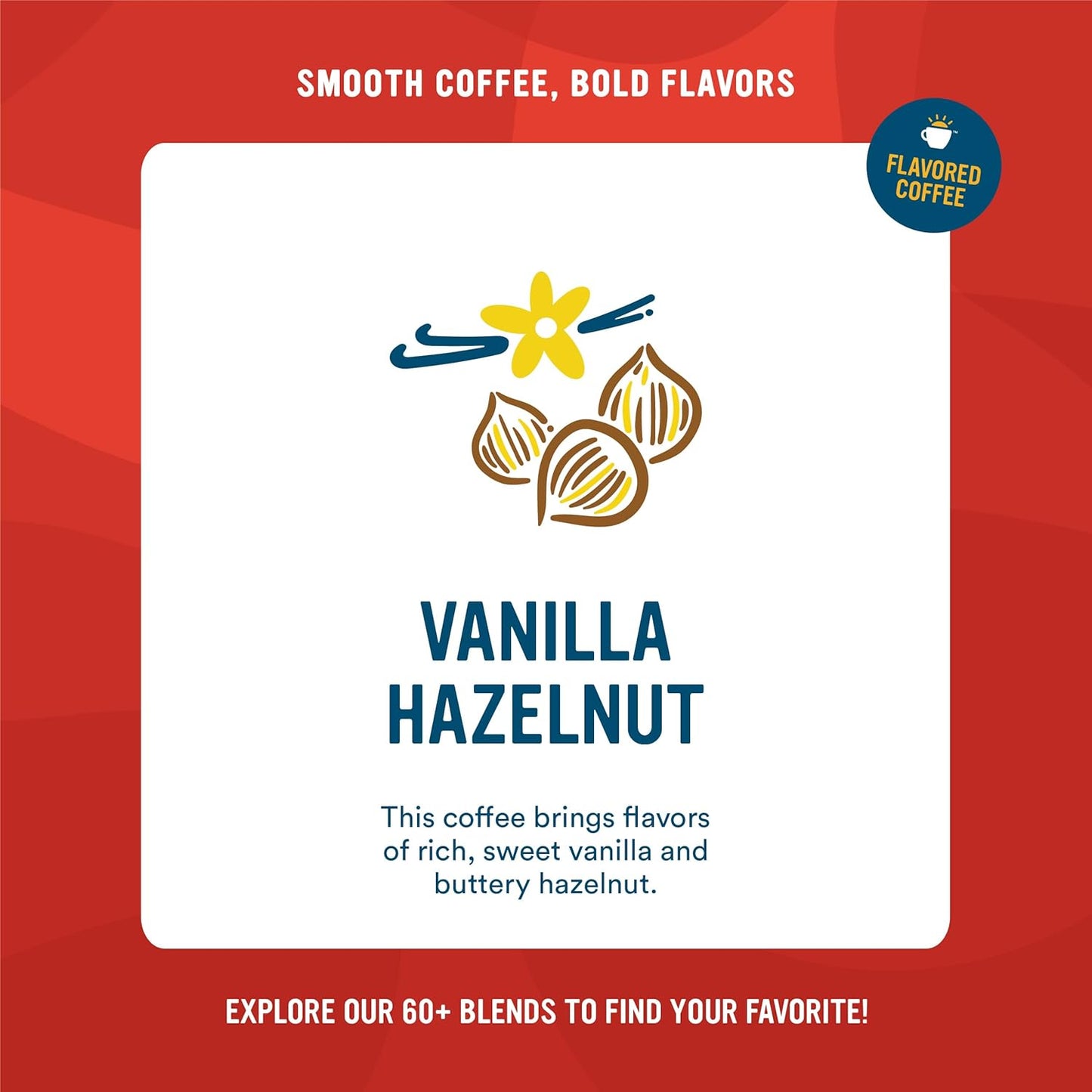 Cameron's Specialty Coffee Vanilla Hazelnut Light Roast Pods, 12 ct. (Pack of 6)