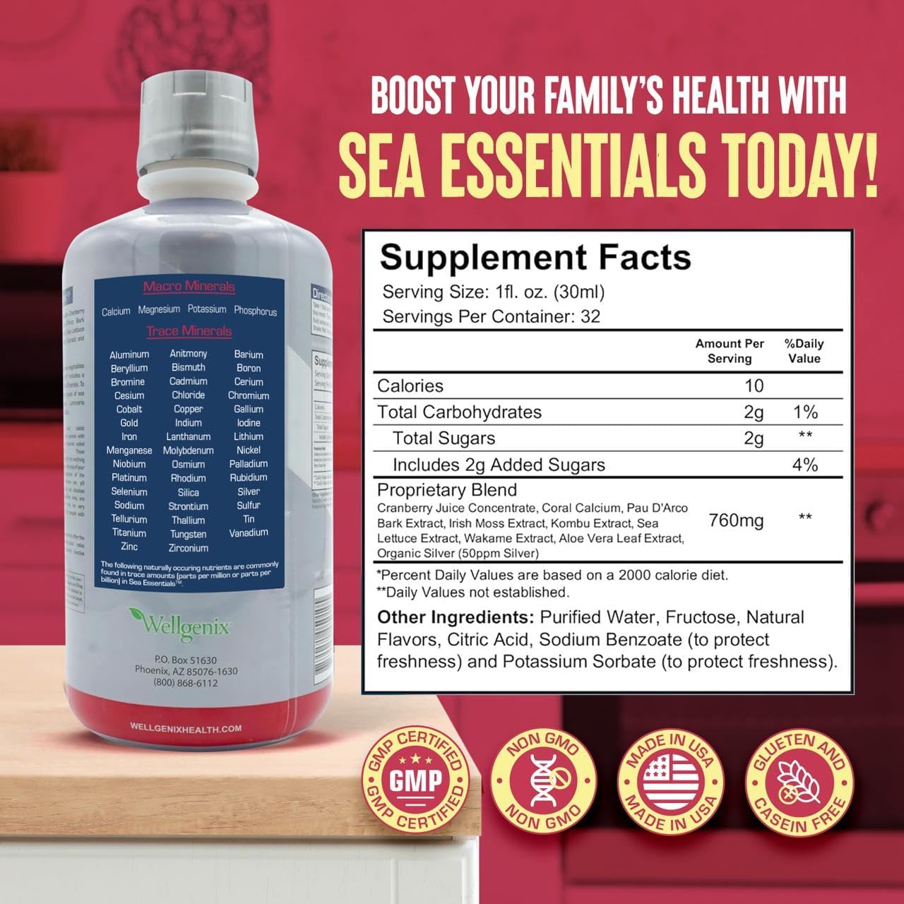 Heaven-Sent Essentials Vital Nutrients with Coral Calcium, 32 Fl. Oz.