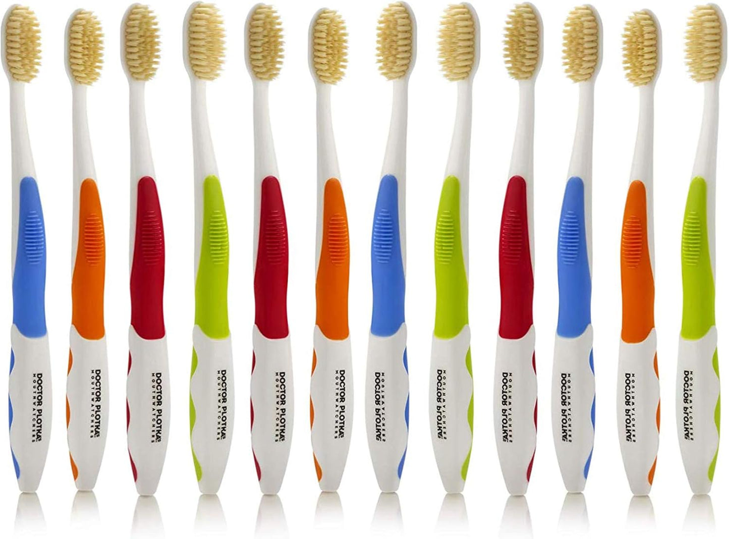 Mouth Watchers Antibacterial Adult Toothbrushes, Assorted Colors, 20-Pack
