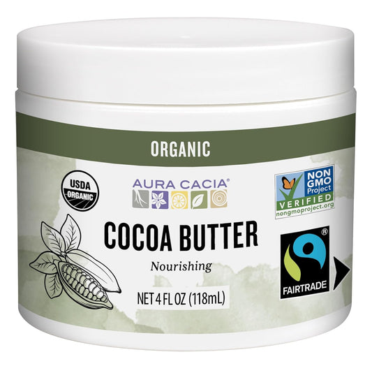 Aura Cacia Organic Cocoa Butter, 4 Oz